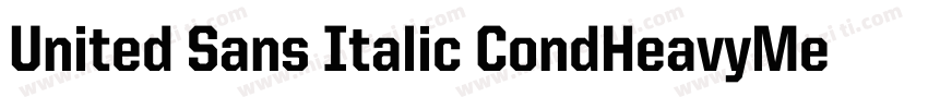 United Sans Italic CondHeavyMedium字体转换